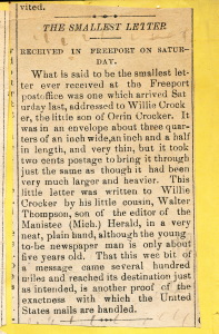 Stacy's scrapbook The Smallest Letter